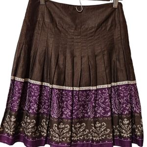 Apostrophe Fairy,Gypsy, Bohemian Cottagecore Cotton Midi Skirt With Pleats. 2